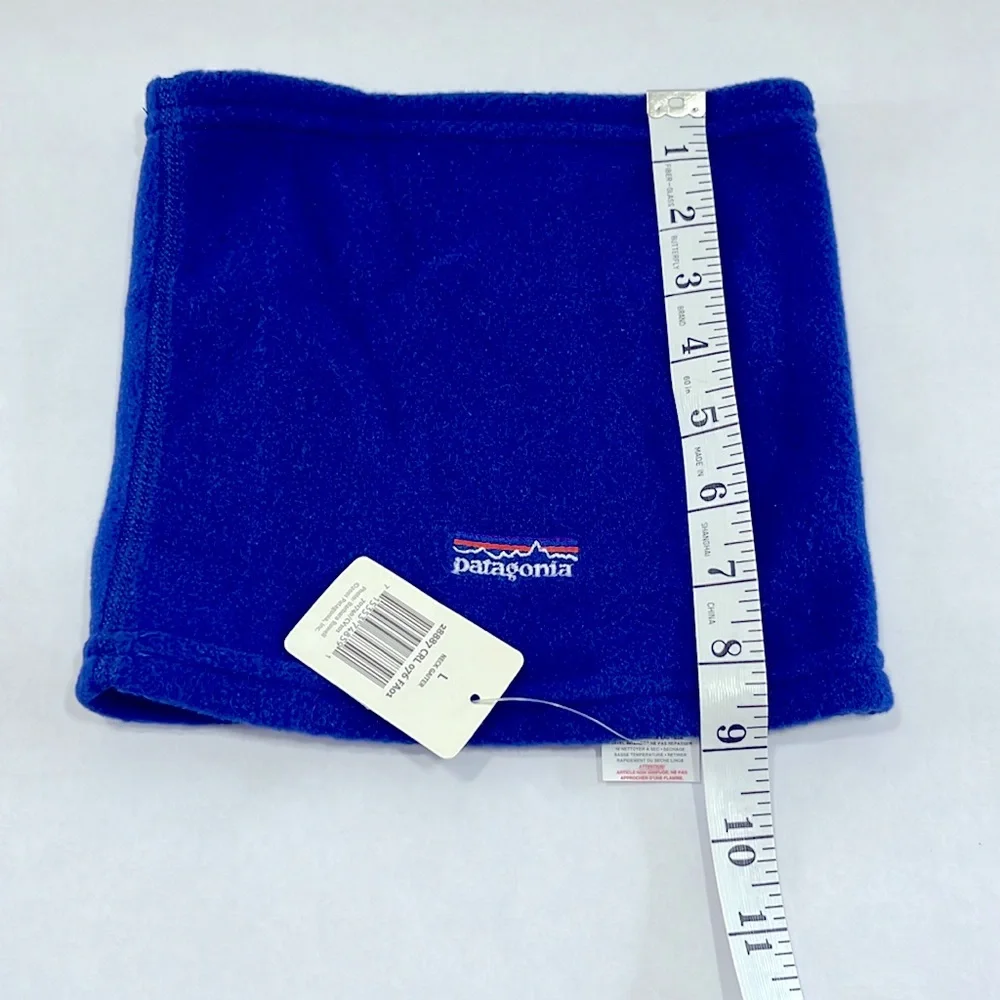 NWT🔥Patagonia Synchilla Fleece NECK GAITER Unisex L Royal Blue Embroidered Logo